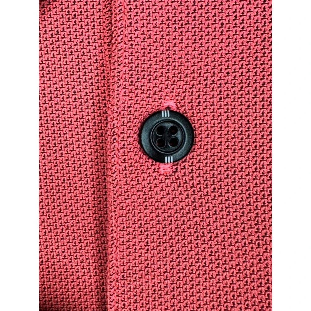 ADIDAS AeroSport Flash Red Black Polo Golf Shirt Short Sleeve FJ9914 Mens Medium